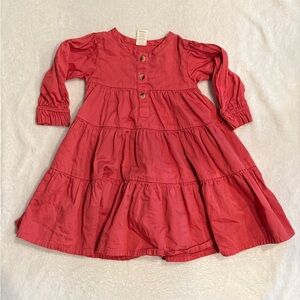 Kate Quinn Red Tiered Prairie Dress